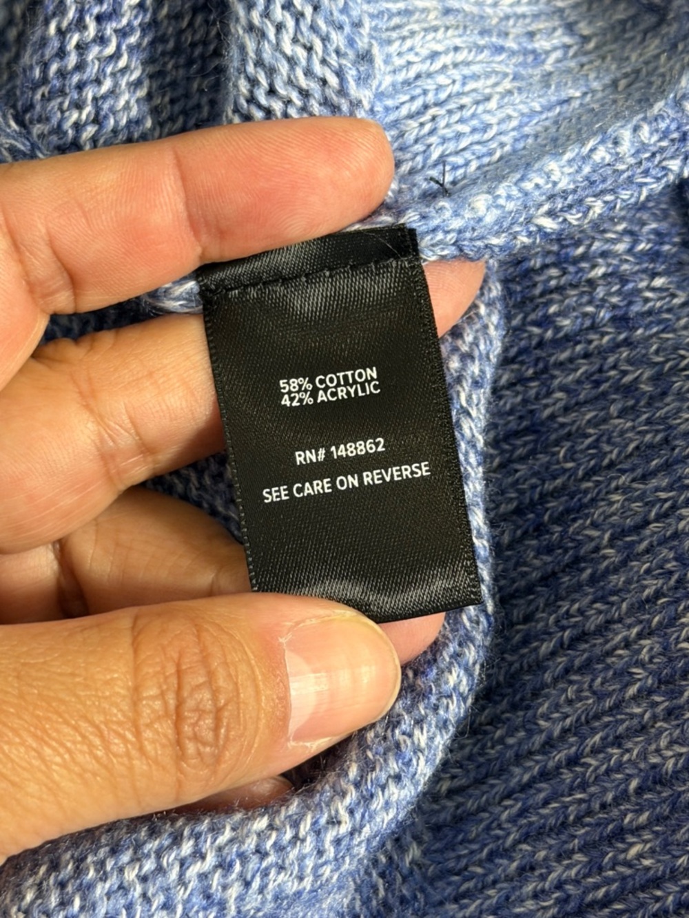 Torrid 3X Blue Pointelle Knit Hooded Sweater - Picture 7 of 9